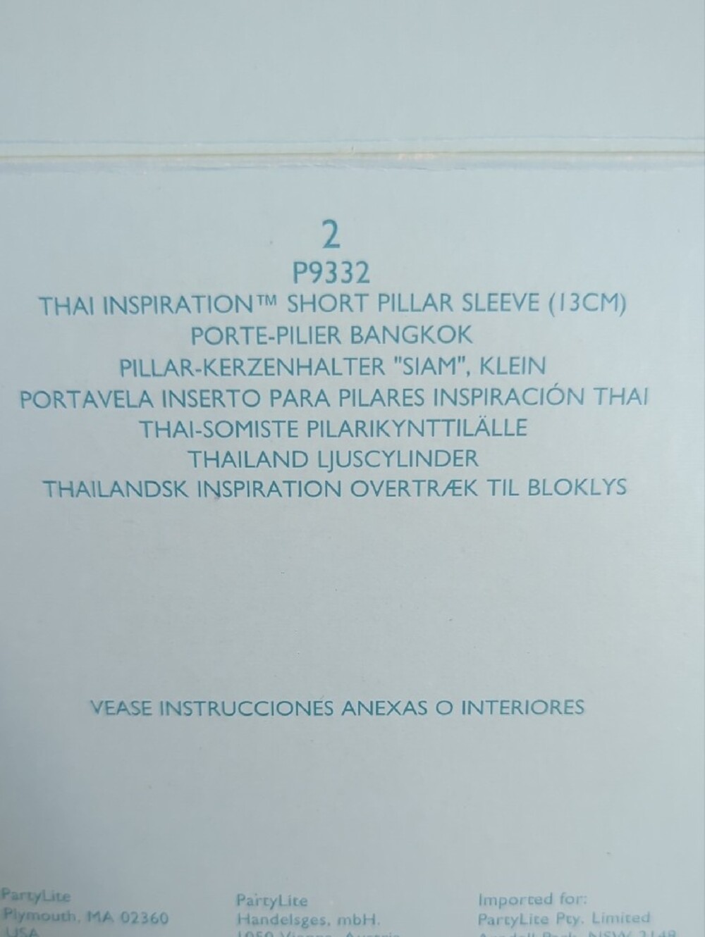 PartyLite Thai Inspiration Short Pillar Sleeve- Bronze - Picture 2 of 10